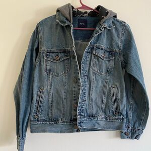 Gap Kids Denim Jean Jacket with‎ Hood Skulls XL 2010